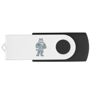 Wolf as Bodybuilder extreme Flash Drive