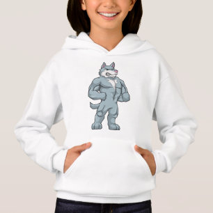 Wolf as Bodybuilder extreme Hoodie