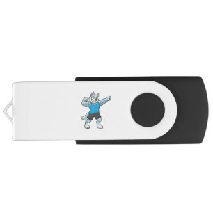 Wolf as Bodybuilder with big Upper arms Flash Drive