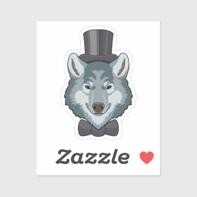 Wolf as Groom with Bow Sticker (Sheet)
