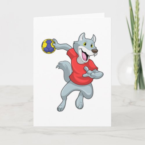 Wolf as Handball player with Handball Card