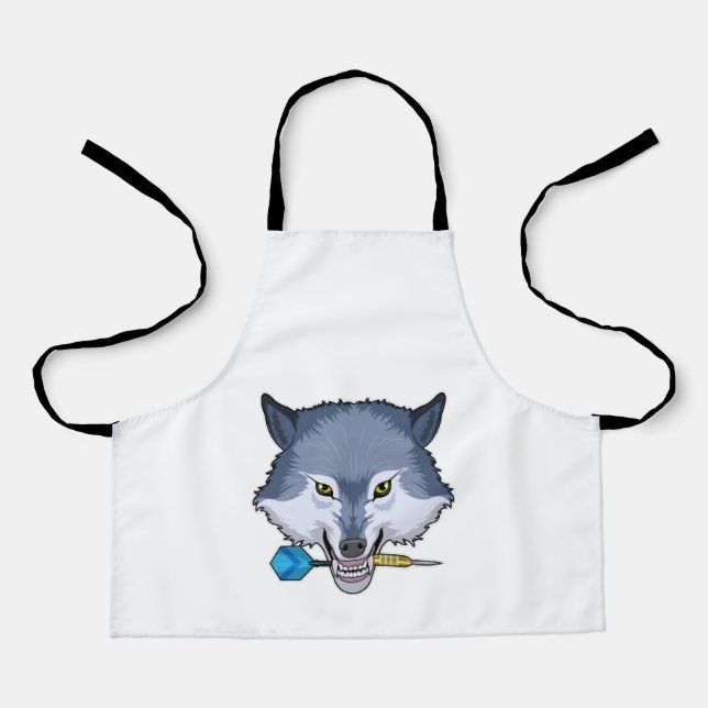 Wolf at Darts with Dart Apron (Front)