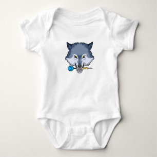 Wolf at Darts with Dart Baby Bodysuit