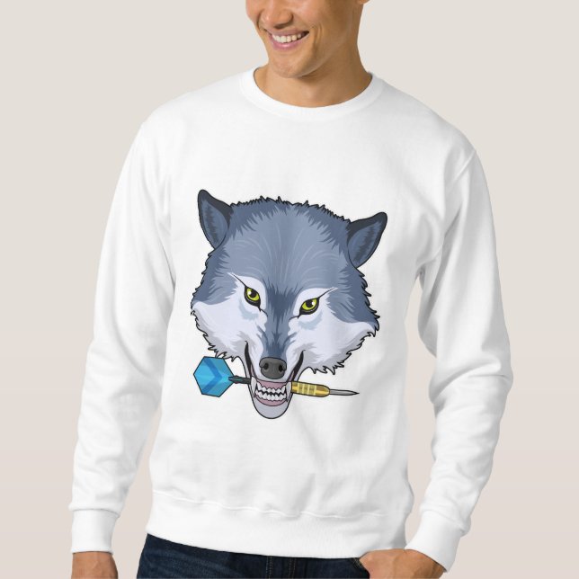 Wolf at Darts with Dart Sweatshirt (Front)