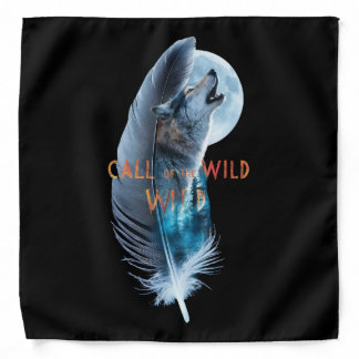 Wolf at its tip howling to the moon (2) bandana