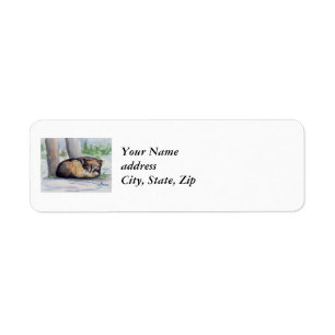 Wolf At Rest Return Address Label