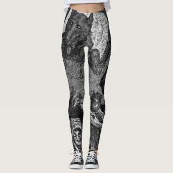 Wolf At The Door Leggings by Strangeart2015 at Zazzle