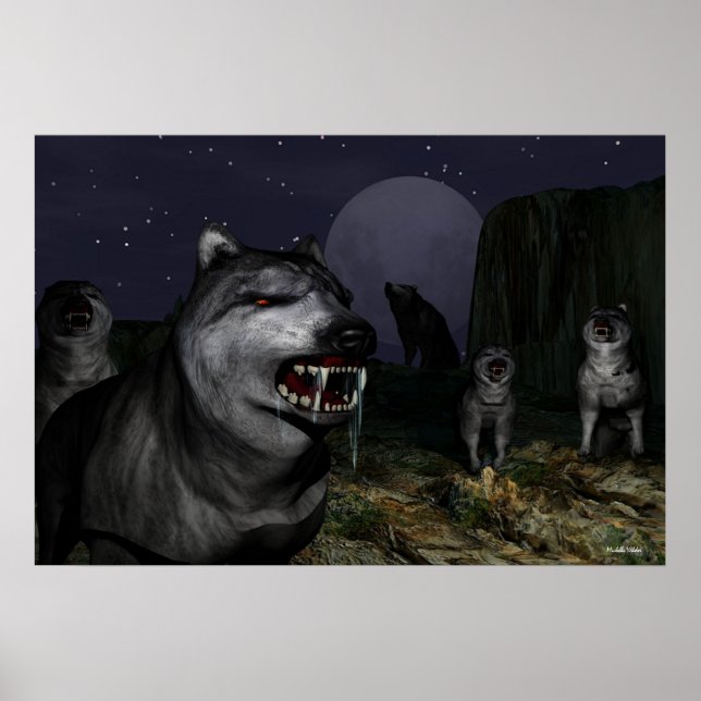 wolf attack poster (Front)