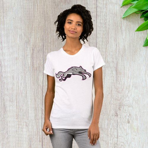 Wolf Attacking Womens T_Shirt