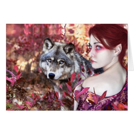 Wolf Autumn Cards (Front Horizontal)