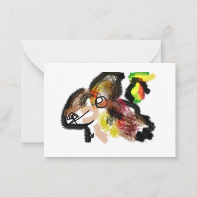 Wolf  autumn  note card (Front)