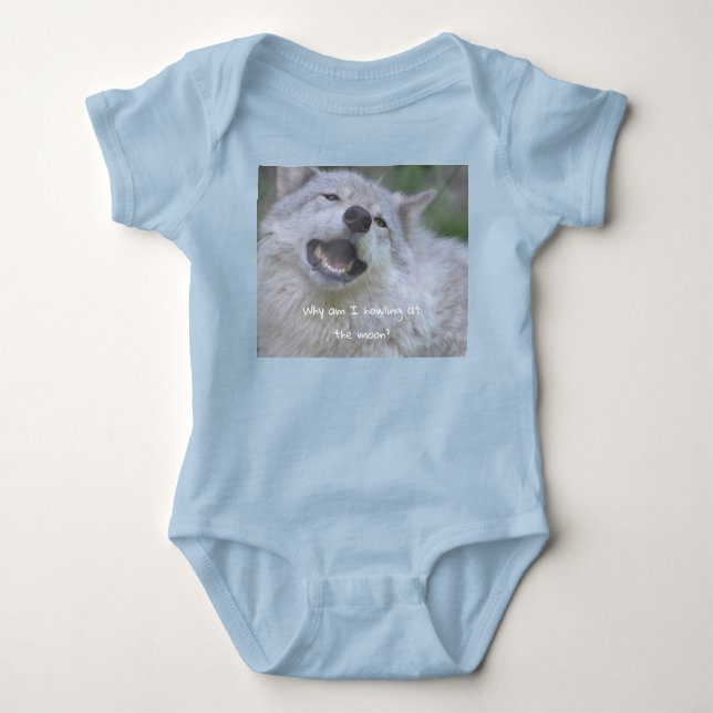 wolf baby bodysuit (Front)