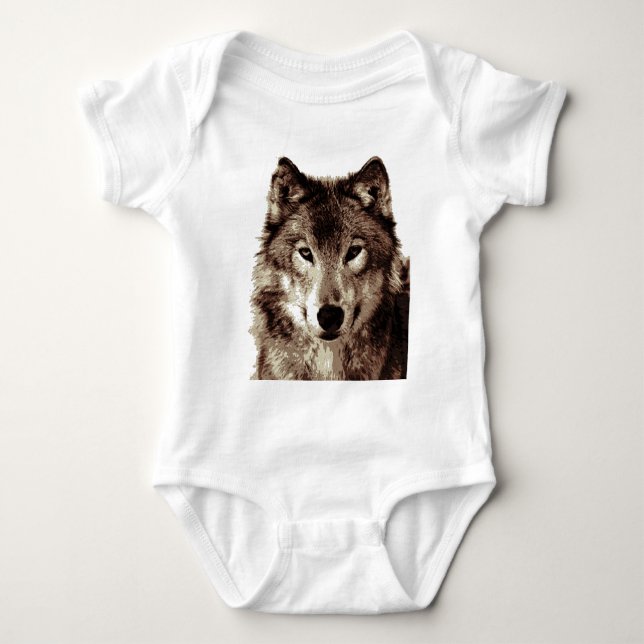 Wolf Baby Bodysuit (Front)