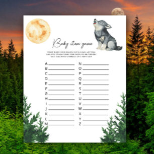 Wolf baby shower Baby Item Game