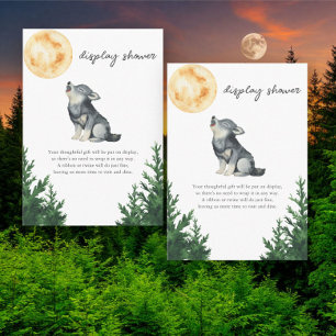 Wolf Baby shower Display shower Enclosure Card