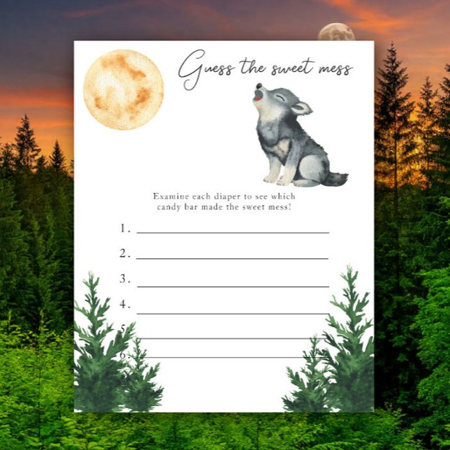 Wolf baby shower Guess the sweet mess game (Creator Uploaded)
