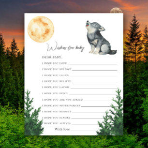 Wolf baby shower - wishes for baby