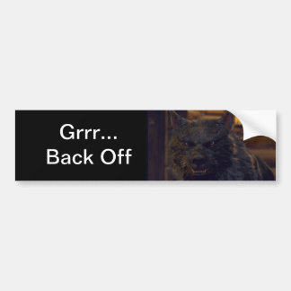 Wolf  - "Back Off" Bumper Sticker