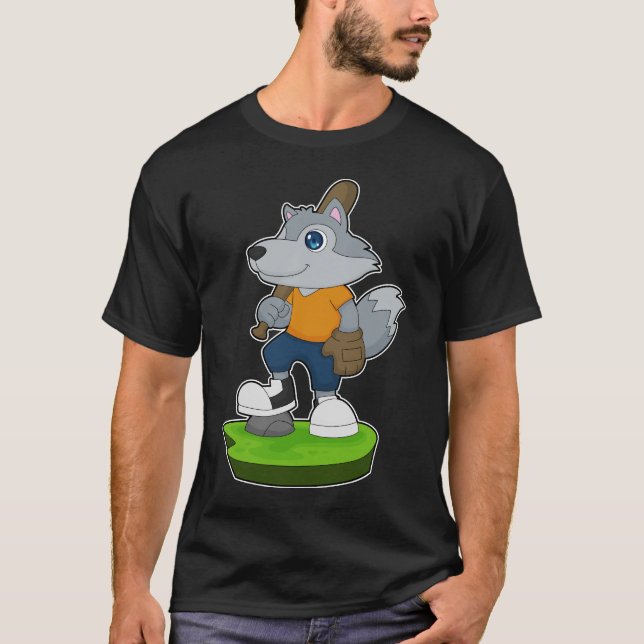 Wolf Baseball Baseball bat Sports T-Shirt (Front)