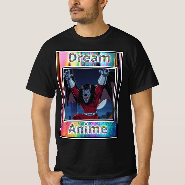 Wolf Bat Dream Anime T-Shirt (Front)