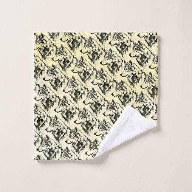 Wolf Bath Towel Set (Wash Cloth)