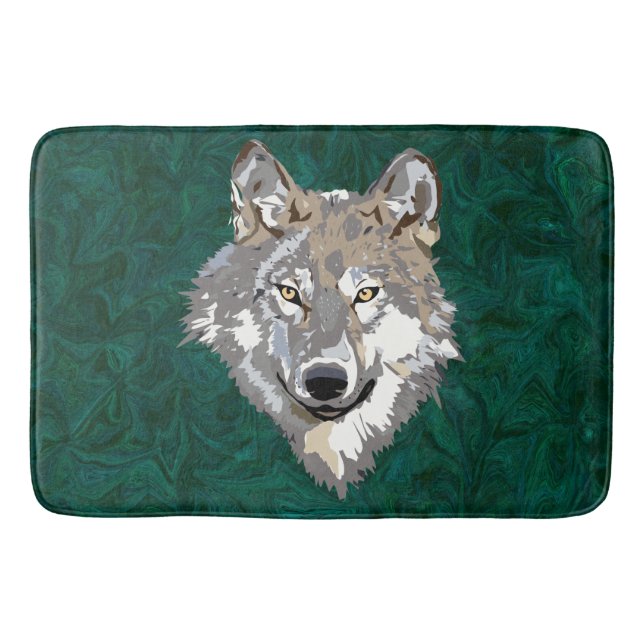 wolf bathroom mat (Front)