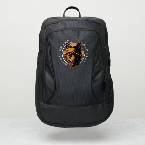 Wolf Beast with Life Quotes Port Authority Backpack
