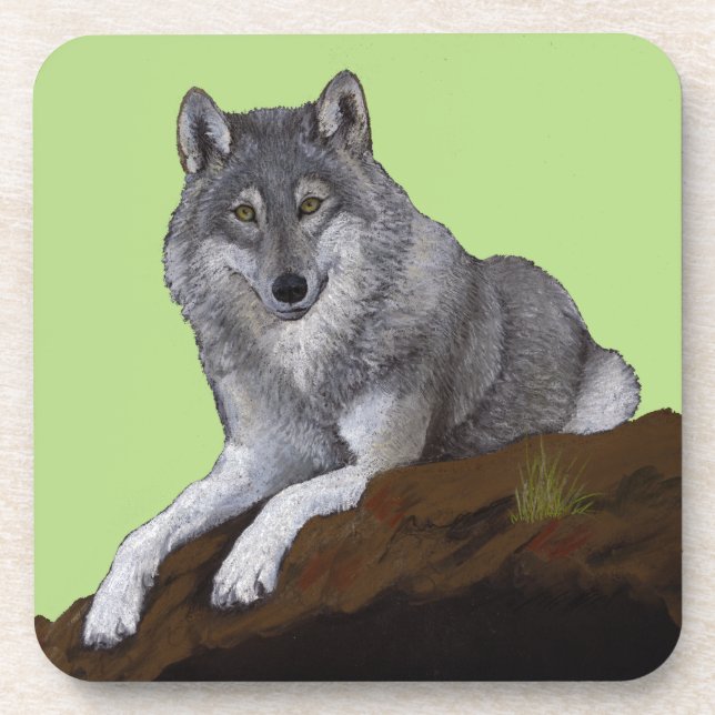 Wolf Beverage Coaster (Front)