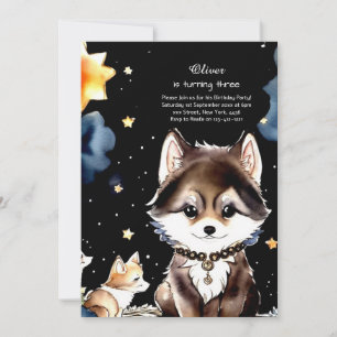 Wolf Birthday Invitation