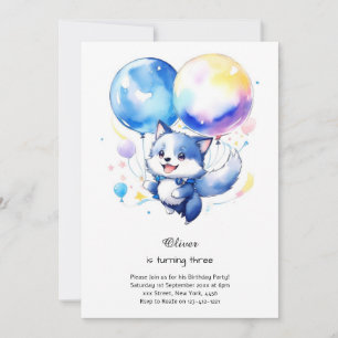 Wolf Birthday Invitation