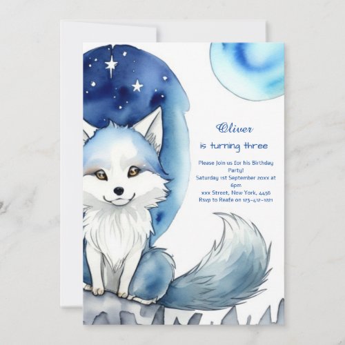 Wolf Birthday Invitation