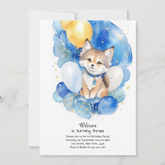 Wolf Birthday Invitation (Front)