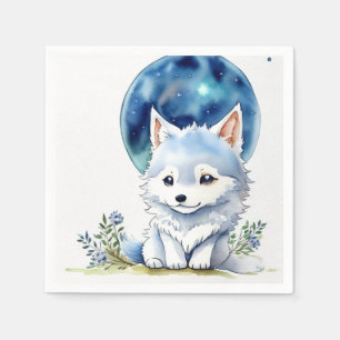 Wolf Birthday Invitation Napkins