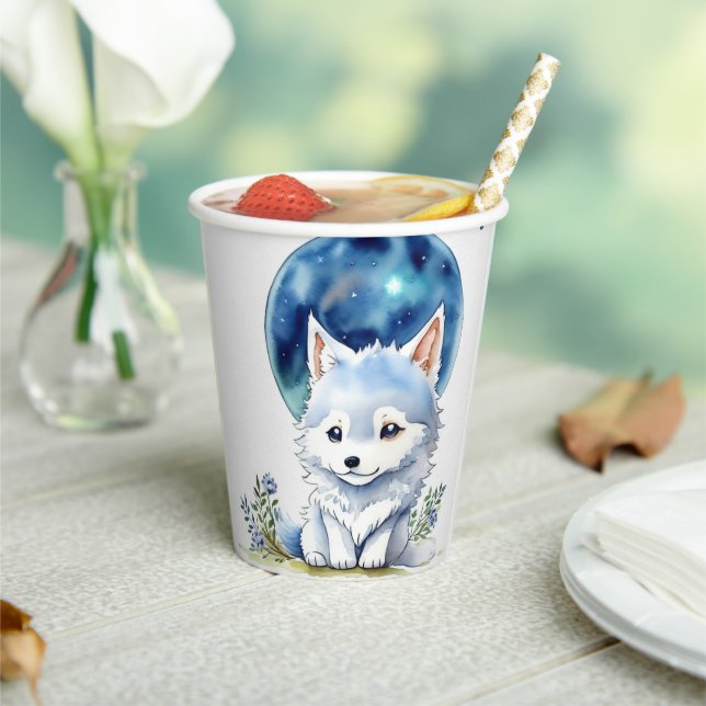 Wolf Birthday Paper Cups (Insitu)