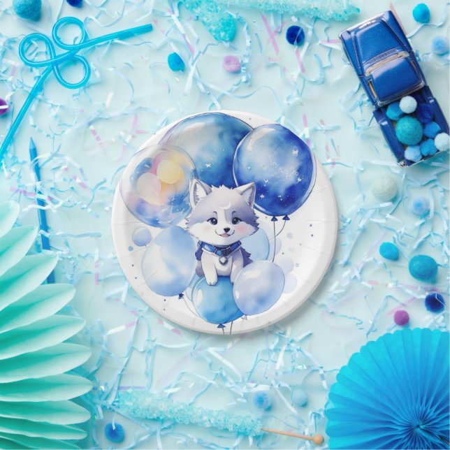 Wolf Birthday Paper Plates (Party)