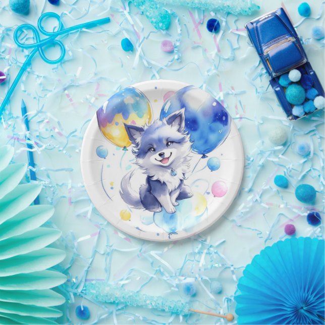 Wolf Birthday Paper Plates (Party)