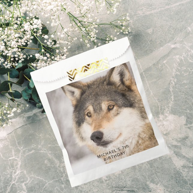 Wolf birthday party boy favor bag (Creator Uploaded)