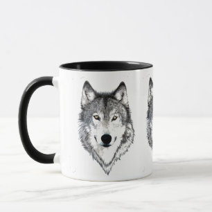 Wolf Black/White Coffee Mug