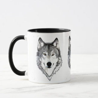 Wolf Black/White Coffee Mug