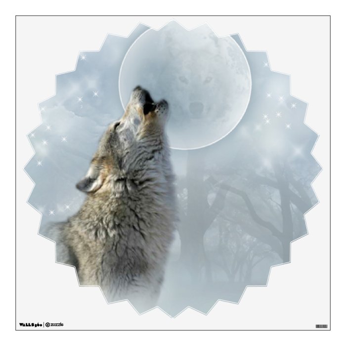Wolf Blue Moon Wall Graphics