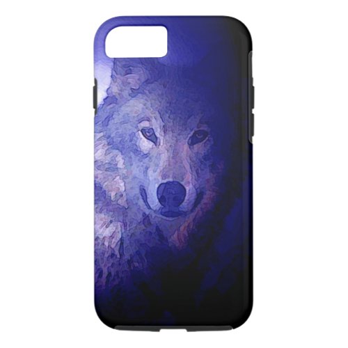 Wolf  Blue Night iPhone 87 Case