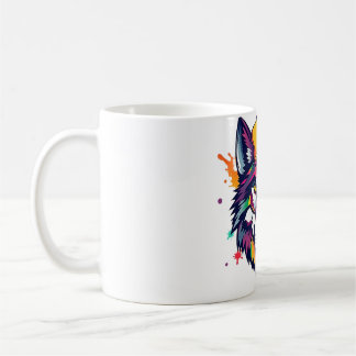 Wolf Boss: Abstract Art Tee Coffee Mug