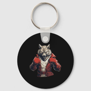 Wolf Boxer Boxing Mixed Martial Arts Kickboxing _1 Keychain