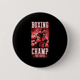 Wolf Boxing Champ _ Boxer Fighter Motivation  Button