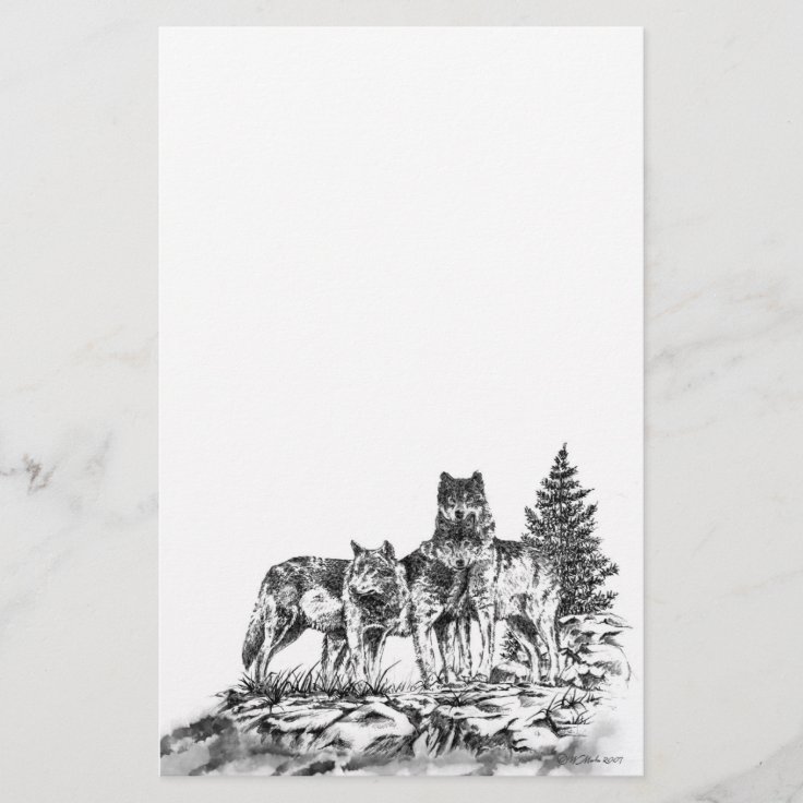 Wolf Brothers Stationery Zazzle