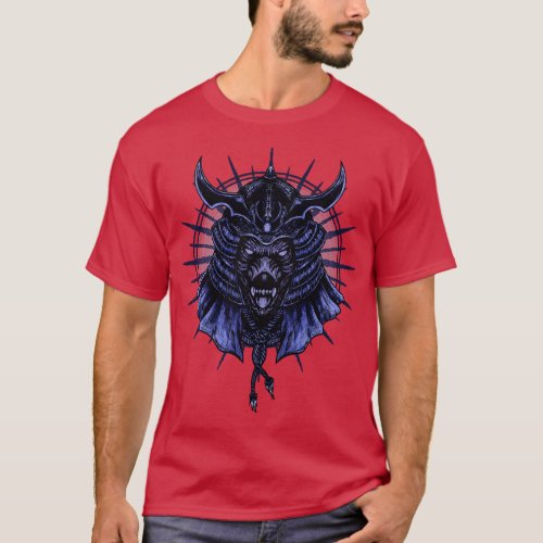Wolf Bushido back print T_Shirt