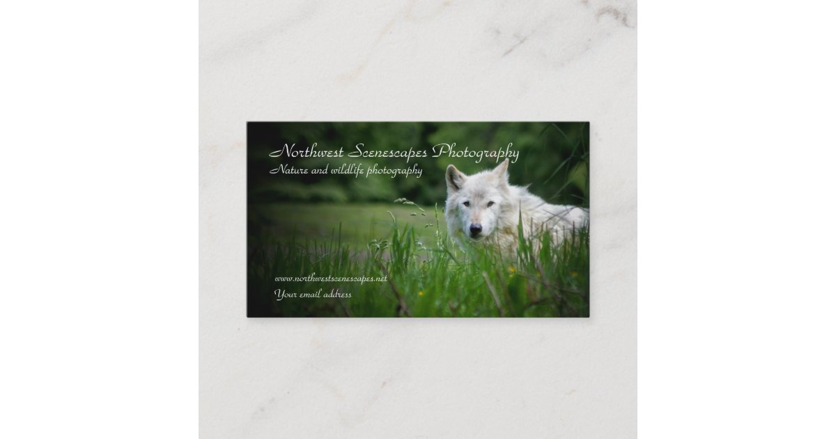Wolf business card Zazzle