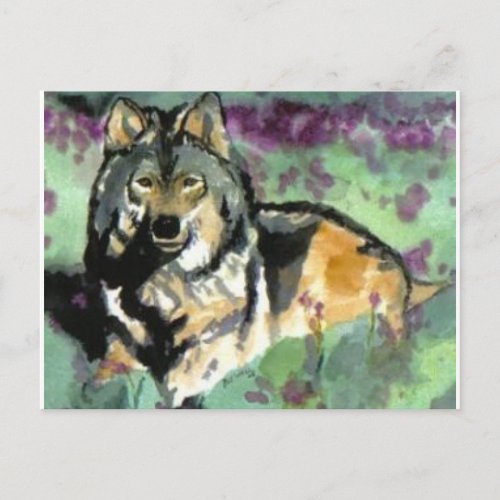 Wolf by Paula Atwell Postcard