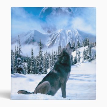 Wolf Call 3 Ring Binder by CaptainScratch at Zazzle