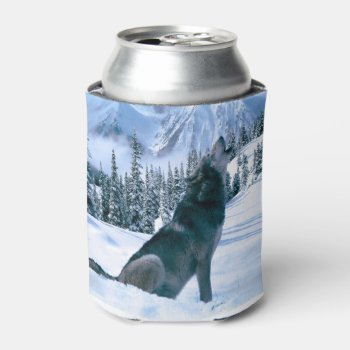 Wolf Call Can Cooler by CaptainScratch at Zazzle